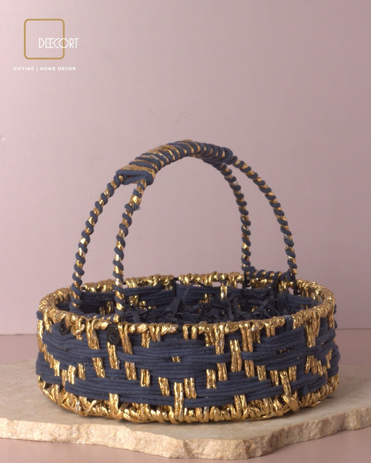 Azure Round Weave Basket