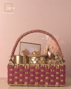 Sangria Gold Rectangle Basket