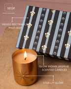 Set of 2 Star-Lit Glow Indian Jasmine-Scented Candles – Festive Fragrance Gift Set (Gift Box Included)