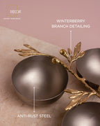 Winterberry Trio Bowl with Spoons Gift Set