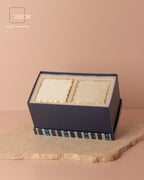 Luxury Hand-Painted Ceramic Cup Set with Gold Accents and Square Marble Coasters - Set of 2 (Gift Box Included)