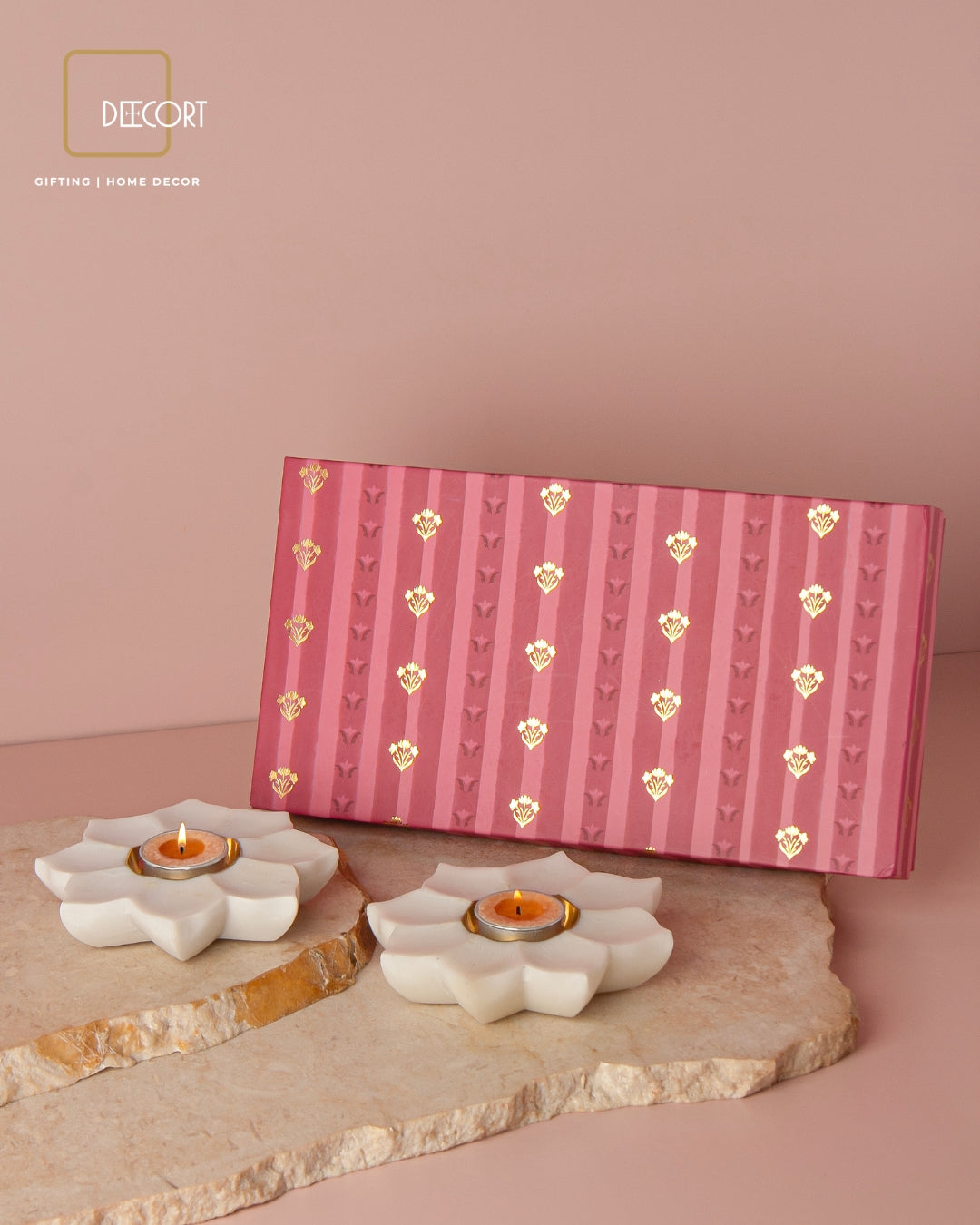 Lotus Marble T-light Holder