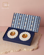 Marble Floral T-light Holder Gift Set
