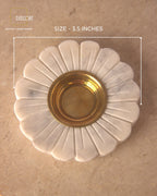 Marble Floral T-light Holder Gift Set