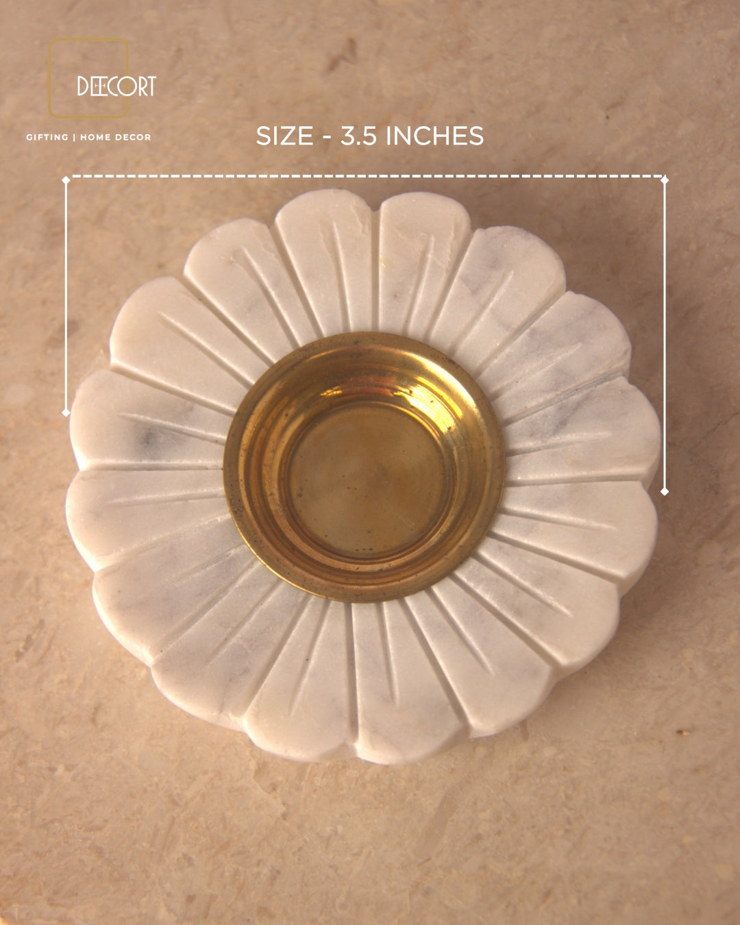 Marble Floral T-light Holder Gift Set