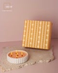 Marble Round Fluted Candle