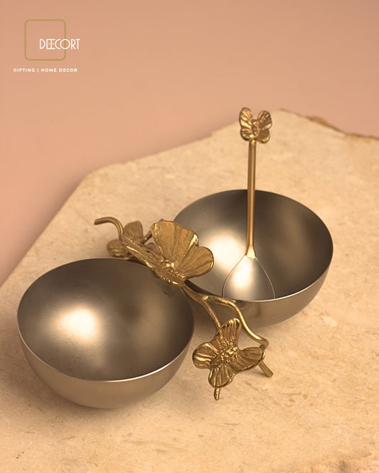 Butterfly Twin Bowl with Spoon Gift Set