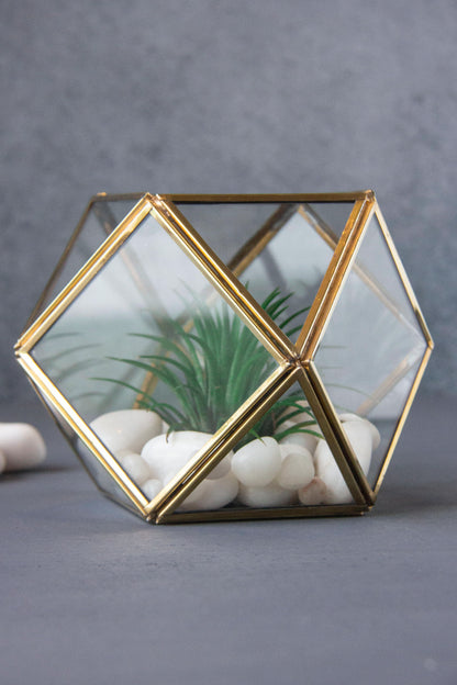 Teardrop Brass Lined Glass Prism