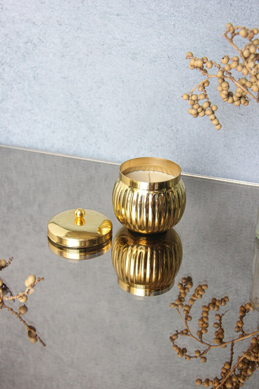 Funnelled Gold Candle