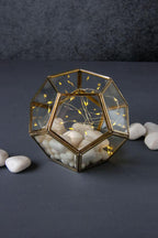 Pentagonal Brass Lined Glass Prism