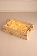 Pinewood Rectangle Basket With Jute Handle