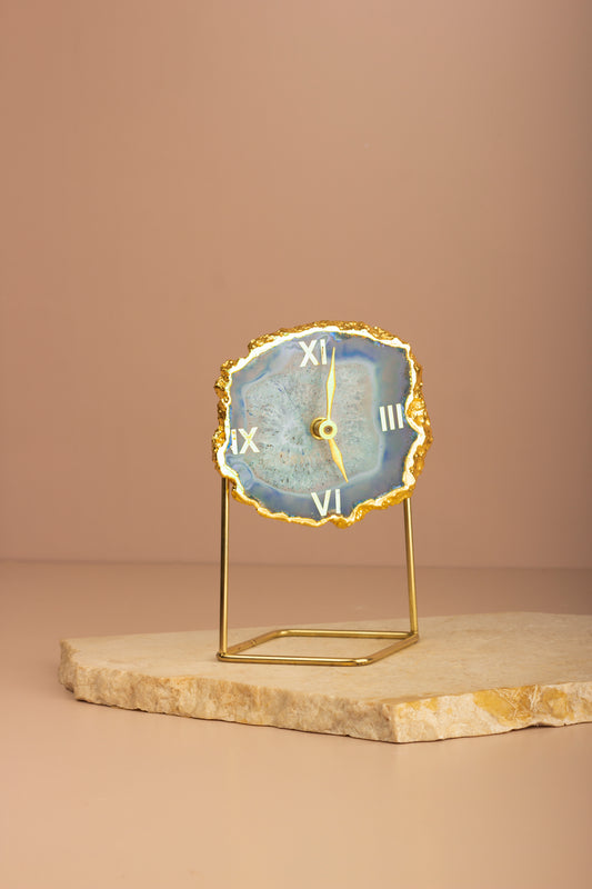 Classic Agate Table Clock