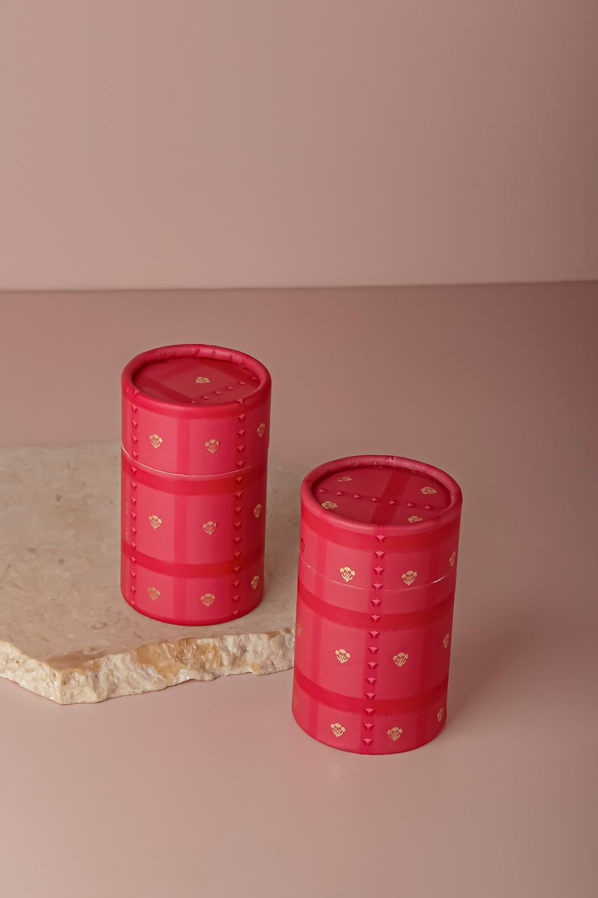 Ruby Pink Paper Tube Jar - Pack of 10