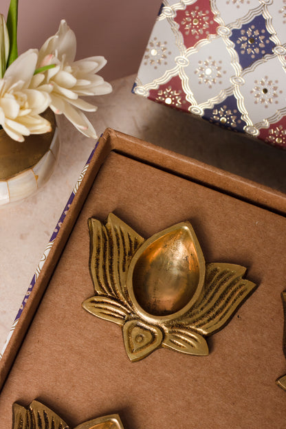 Brass Lotus Diya