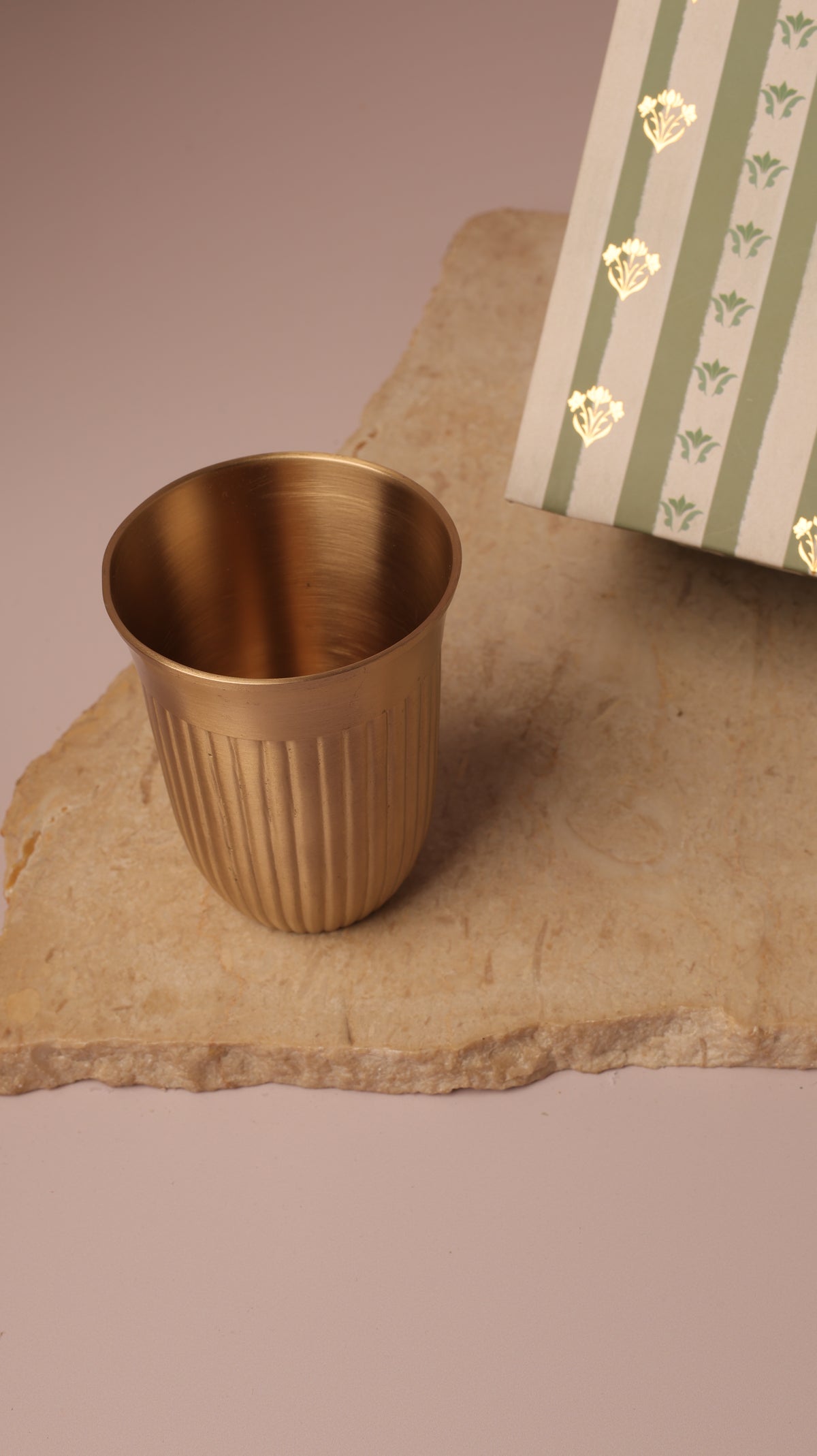 Elegant Curve Brass Glass set of 2