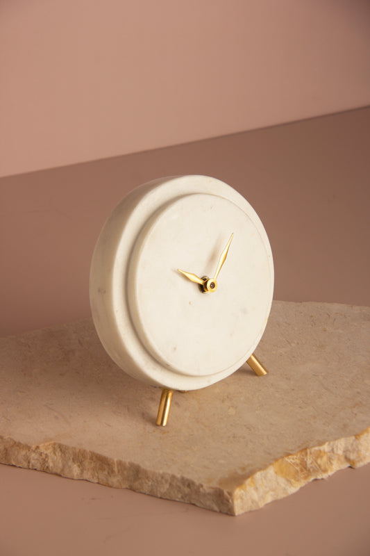 Marble Handcrafted Round Clock