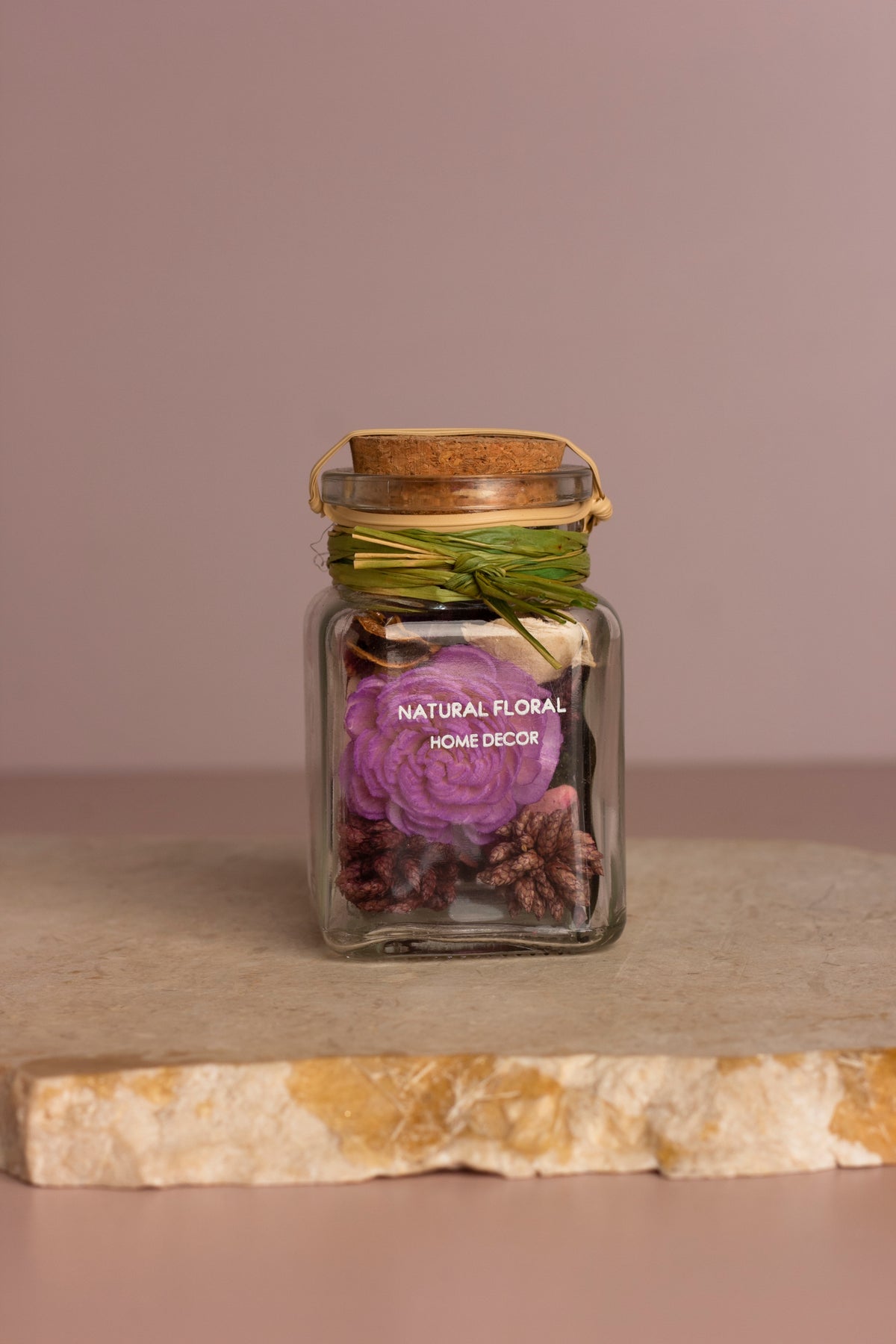 Purple Bloom Glass Potpourri