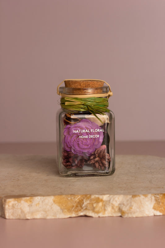 Purple Bloom Glass Potpourri