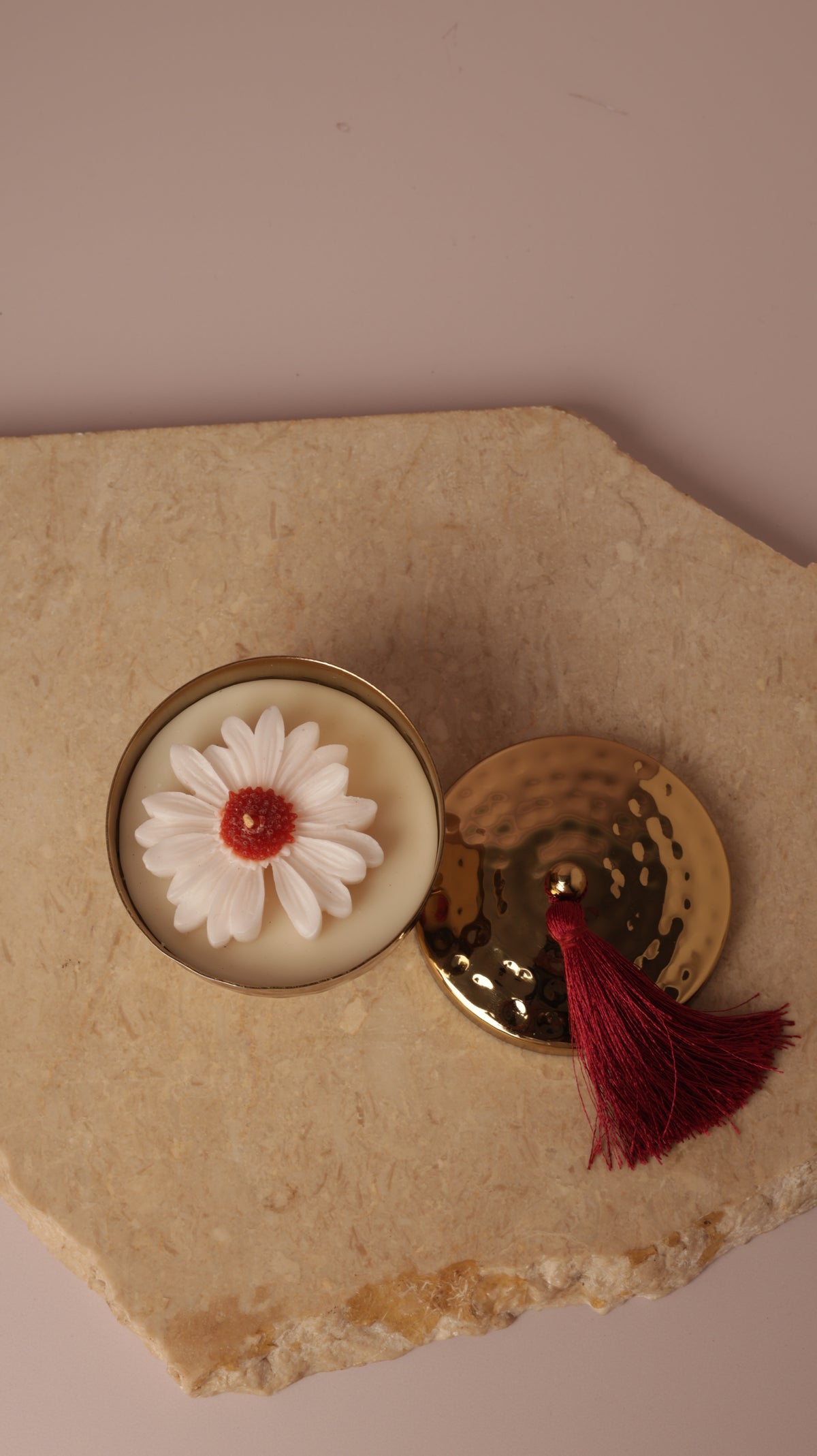 Hammered Scented Candle with Tassel