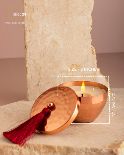 Hammered Scented Candle with Tassel
