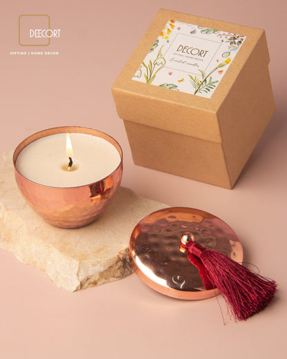 Hammered Scented Candle with Tassel