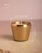 Gold-Plated Hand-Embossed Indian Jasmine Scented Candle – Mini size
