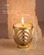 Gold Sculpted Glass Candle