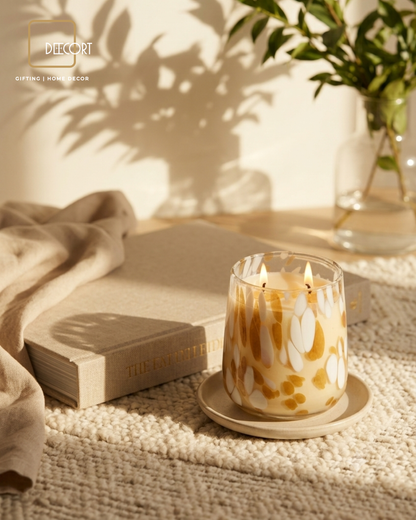 Gold Mosaic Double-Wick Candle