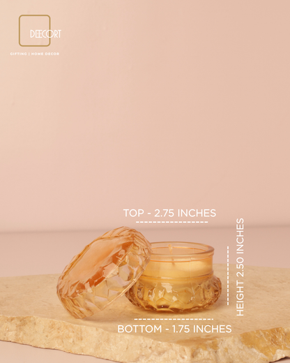 Golden Jasmine Macaron Glass Candle