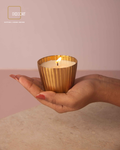 Gold Fluted Candle - Mini