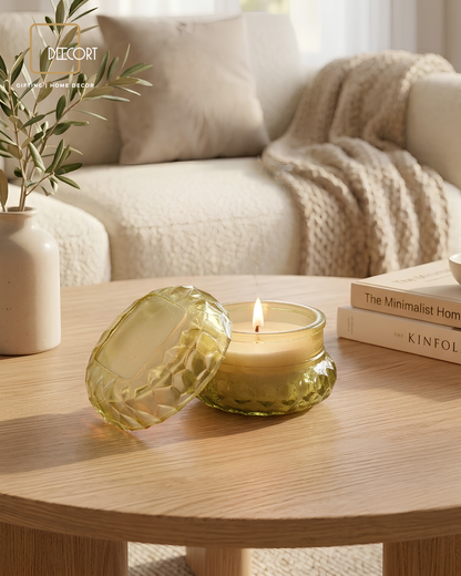 Olive Orchard Macaron Glass Candle
