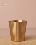 Gold Taper Fluted Candle with Wooden Wick
