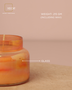 Sunset Glow Orange Glass Candle