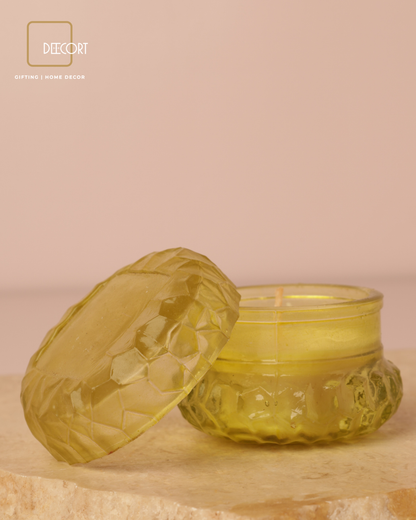 Olive Orchard Macaron Glass Candle