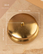Matte Gold Double Wick Embossed Jasmine Scented Candle With Lid