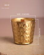 Luxury Gold Embossed Candle with Wooden Wick