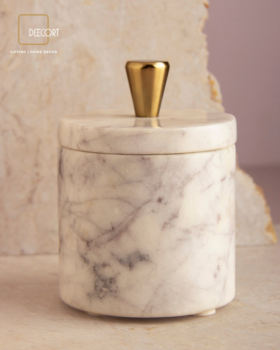 White Purple Marble Jar Single Wick Candle