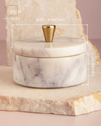 White Purple Marble Jar Double-Wick Candle
