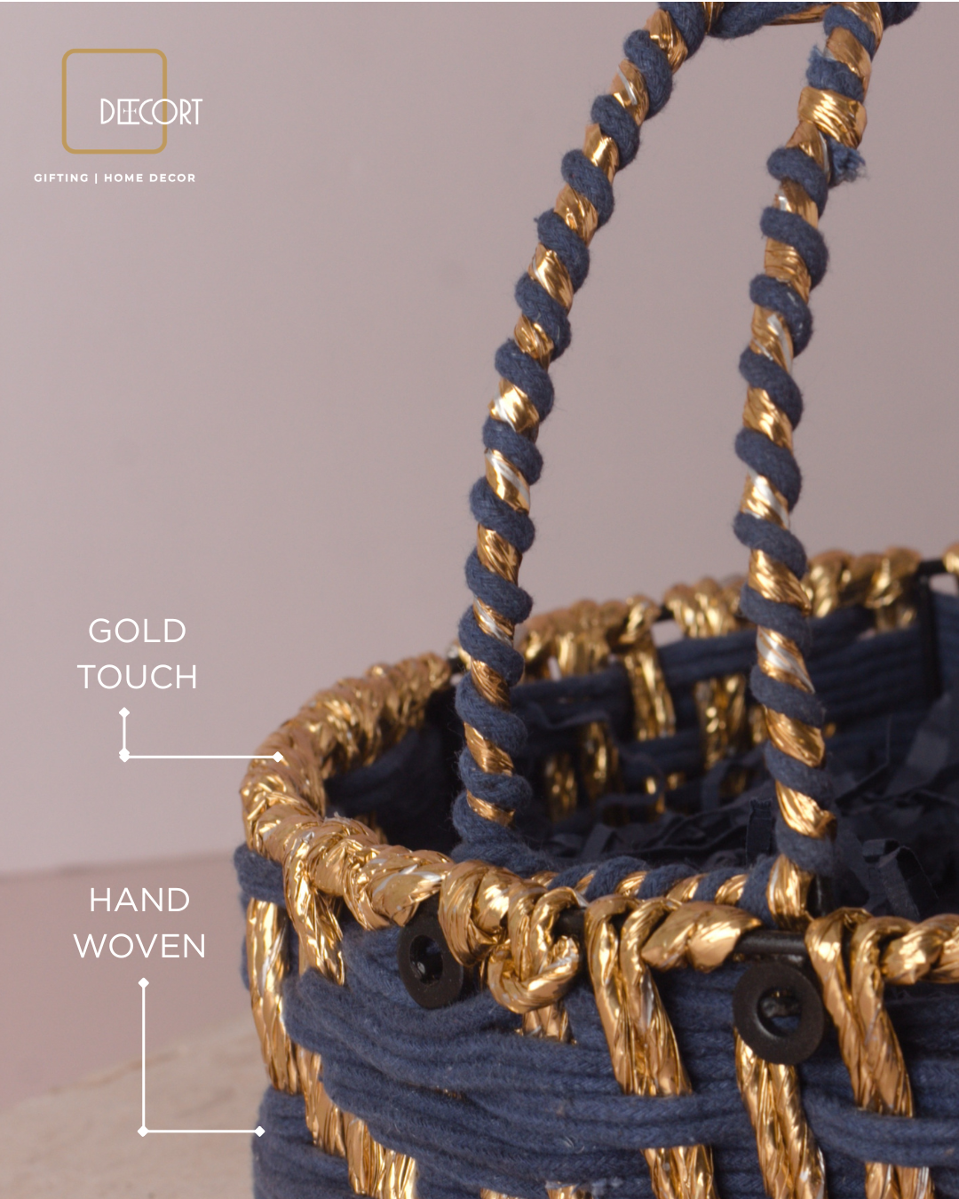 Azure Round Weave Basket