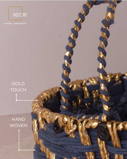 Azure Round Weave Basket