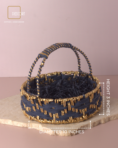 Azure Round Weave Basket